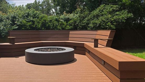 Deck With Fireplace