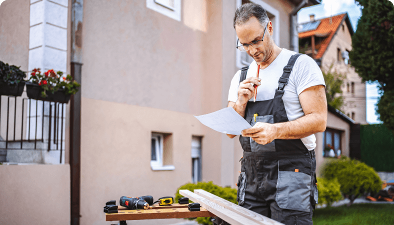 Image Person Looking At Deck Plan