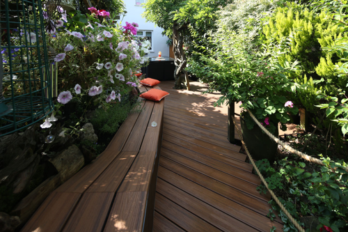 Plant Shaded Deck With Bench