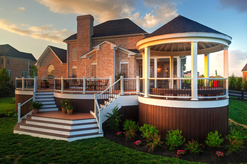 Multi Level Deck With Round Pergola