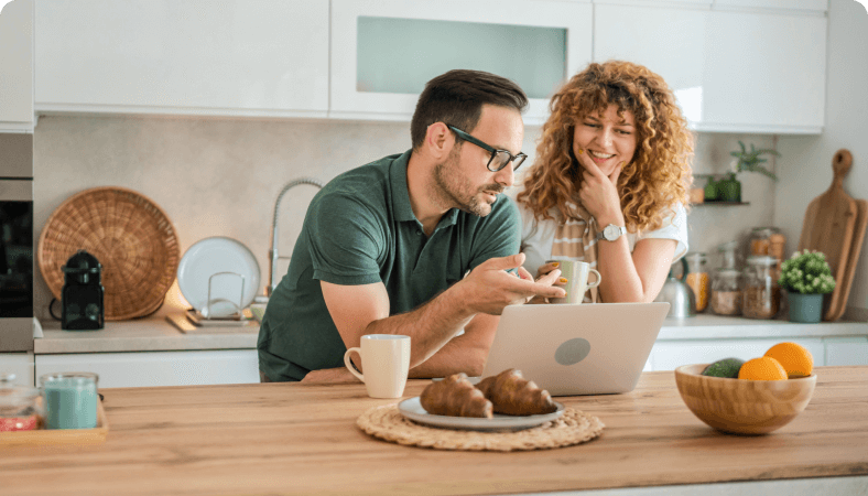 Image People Using Computer For Online Deck Design Tool