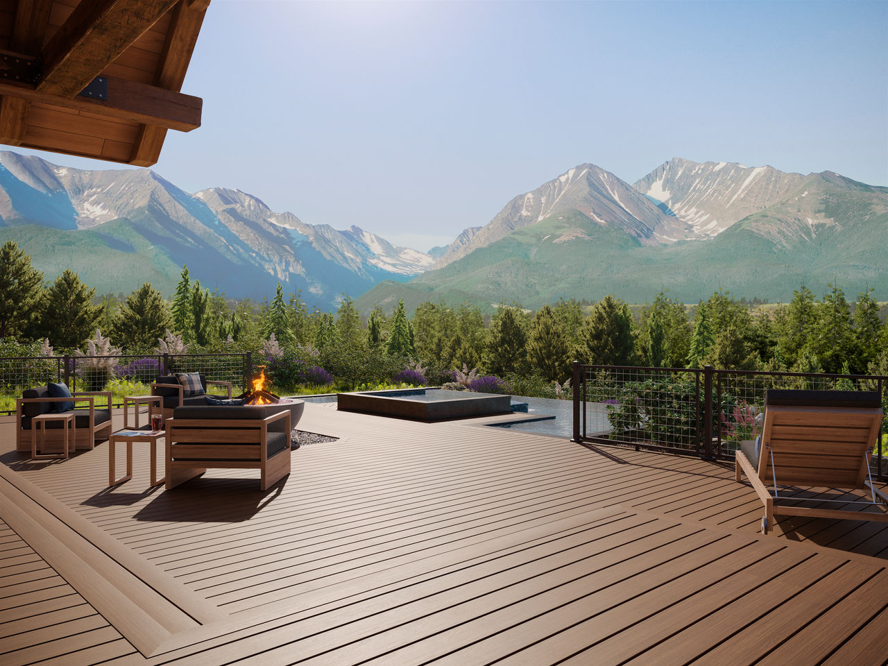 Open Deck With Mountain View