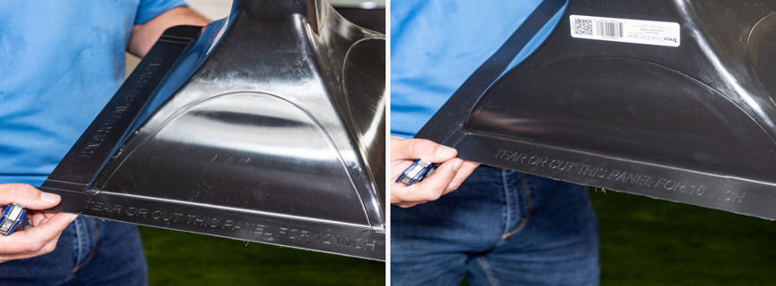 Choose the correct outlet you need for the joists. Turn 90 degrees to locate the other outlet.