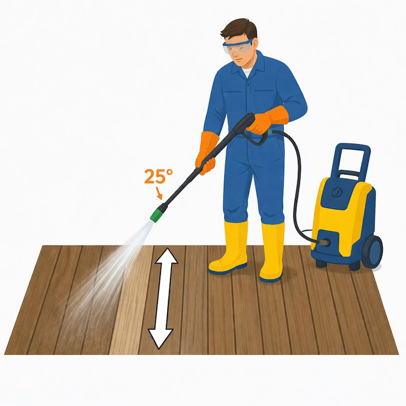 Best Distance To Hold The Nozzle From The Deck Boards