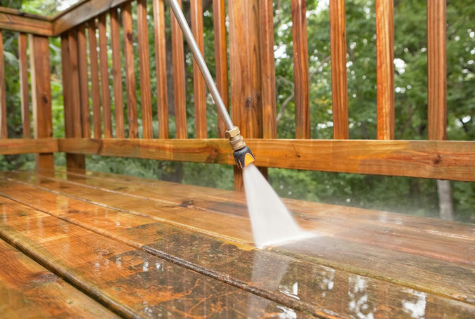 Pressure Washing A Wood Deck