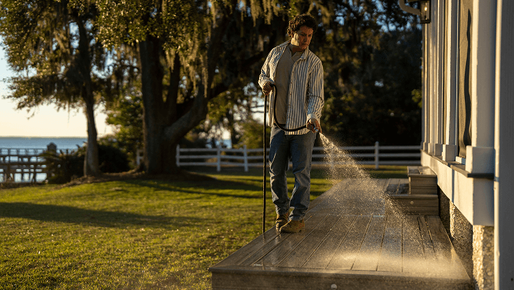 Image Maintenance Category Person Washing Off Composite Deck 2X