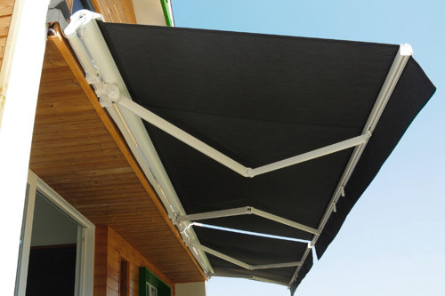Deck with an awning