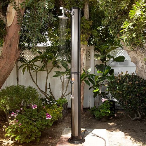 82 H Solar Powered Plastic Freestanding Outdoor Shower And Footwash Spout