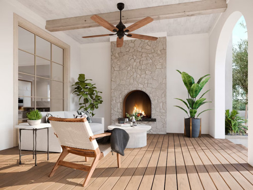 Deck With Fireplace