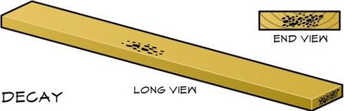 Board showing signs of decay