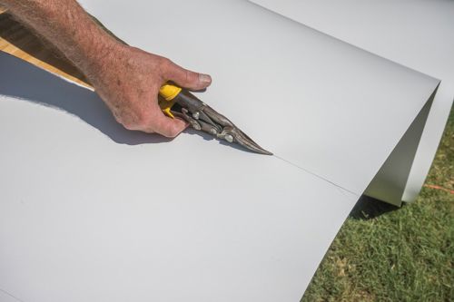 Cut the flashing