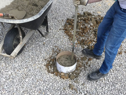 Step8 Place The Concrete And Eliminate Air Voids